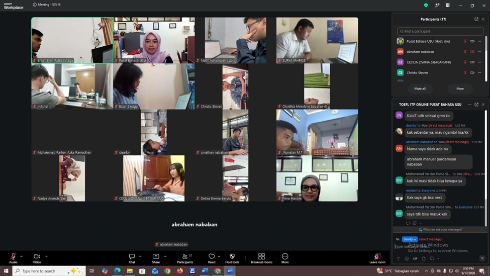 PELAKSANAAN TOEFL ITP ONLINE DAN ONSITE -  17 SEPTEMBER 2026